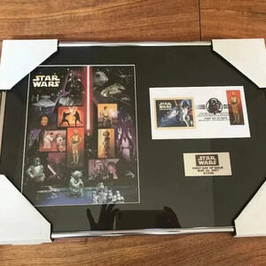 Custom Framed 2007 USPS Star Wars 1st Day of Issue Stamp Sheet 67/200